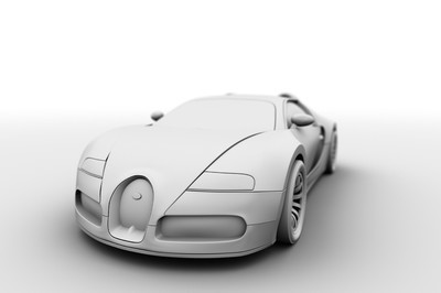 跑车布加迪 汽车 轿车 产品级汽车模型 汽车渲染